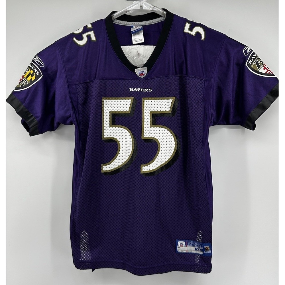 Reebok Equipment Terrell Suggs #55 Baltimore Ravens NFL Jersey Purple Men's XL